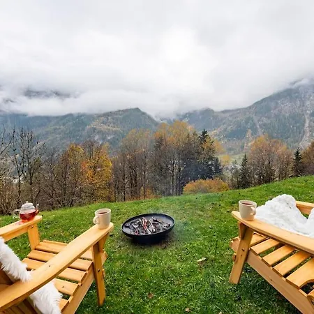 Chalet Les Boise - Sauna, Heated Pool And Mountains View 아파트